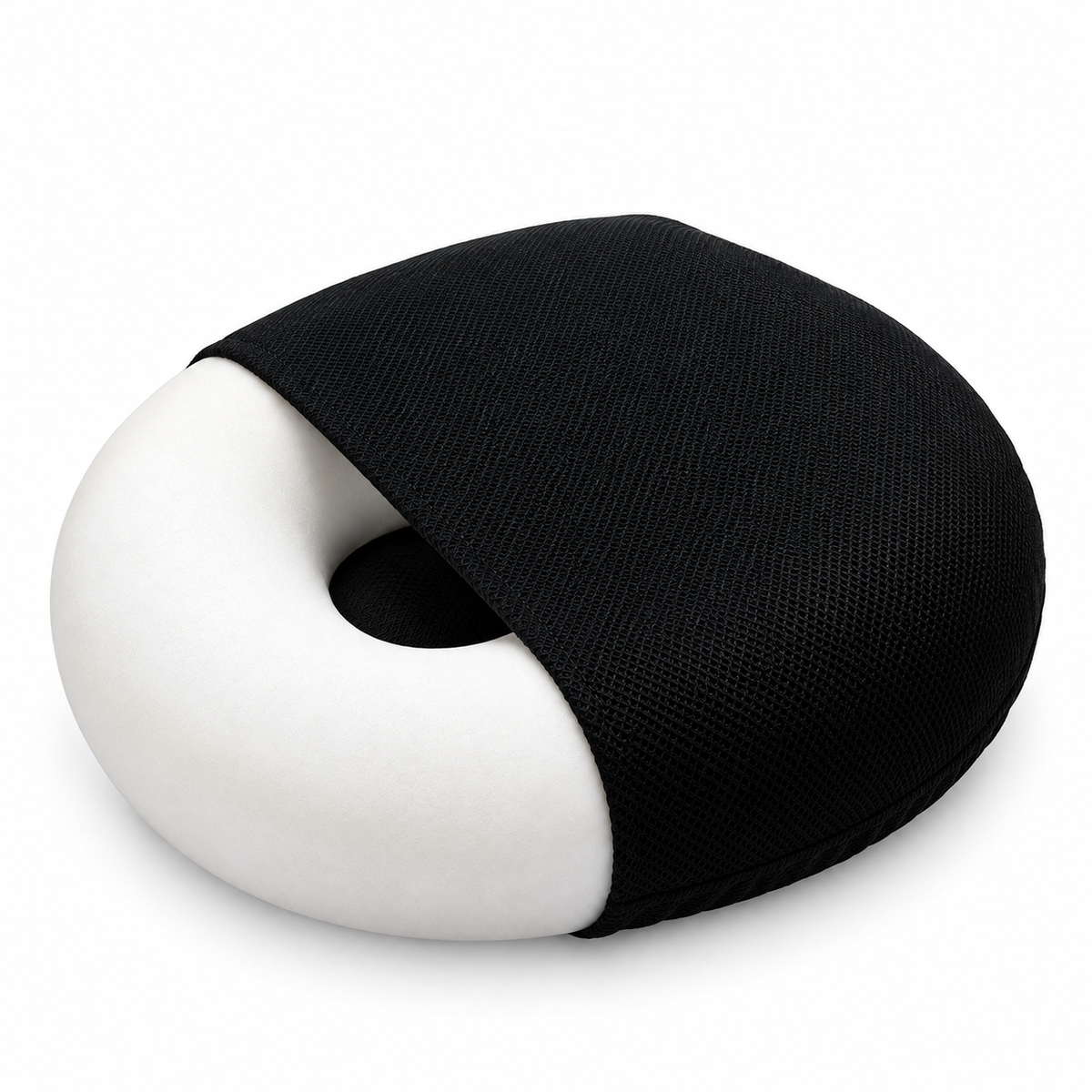 Ergonomic Donut Seat Cushion - White Foam