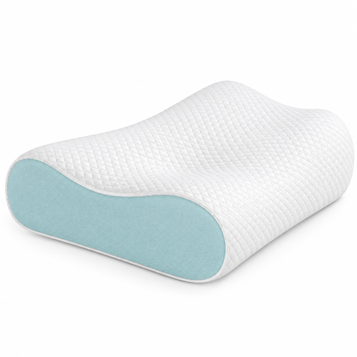 Ergonomic Cervical Contour Pillow Breathable Aqua Mesh